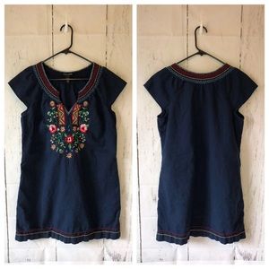 Lucky Brand Embroidery Linen Blend Dress